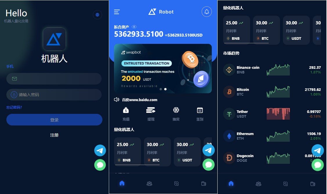 图片[1]-五国语言收益理财BTC虚拟币质押定期存币系统源码_加密货币机器人量化交易系统_内附搭建教程 - 非凡技术网-非凡技术网